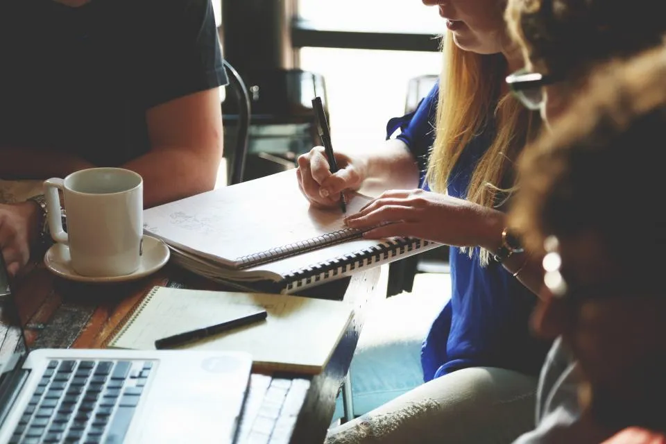 The Nebula team collaborating on a project together