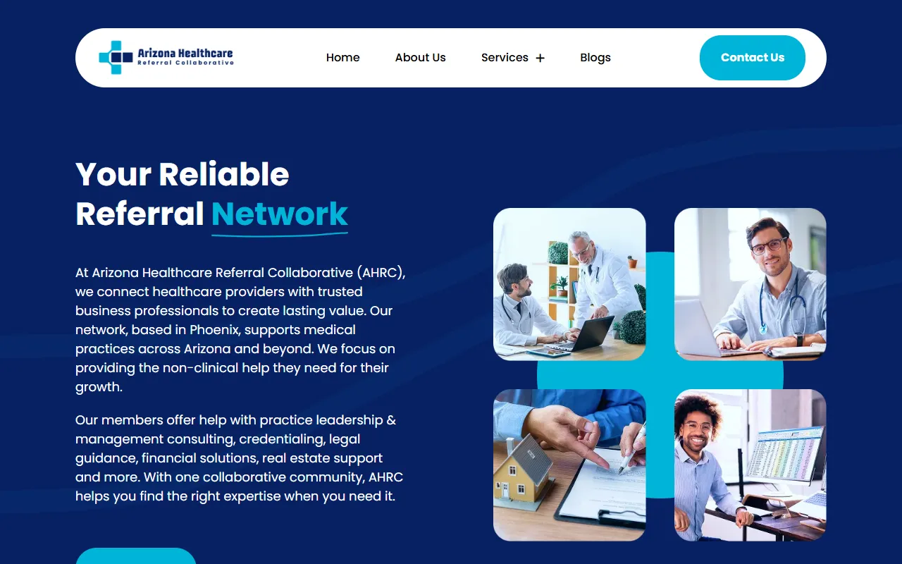 AHRC desktop site preview